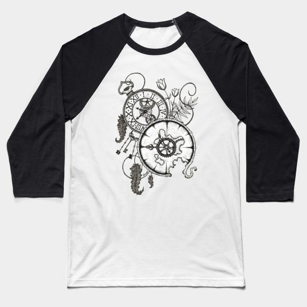 Clock Baseball T-Shirt by SamuelJ